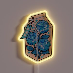 Hydrangeas Milkbox RGB Neon Sign