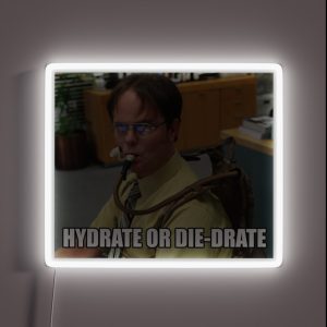 Hydrate Or Die Drate RGB Neon Sign