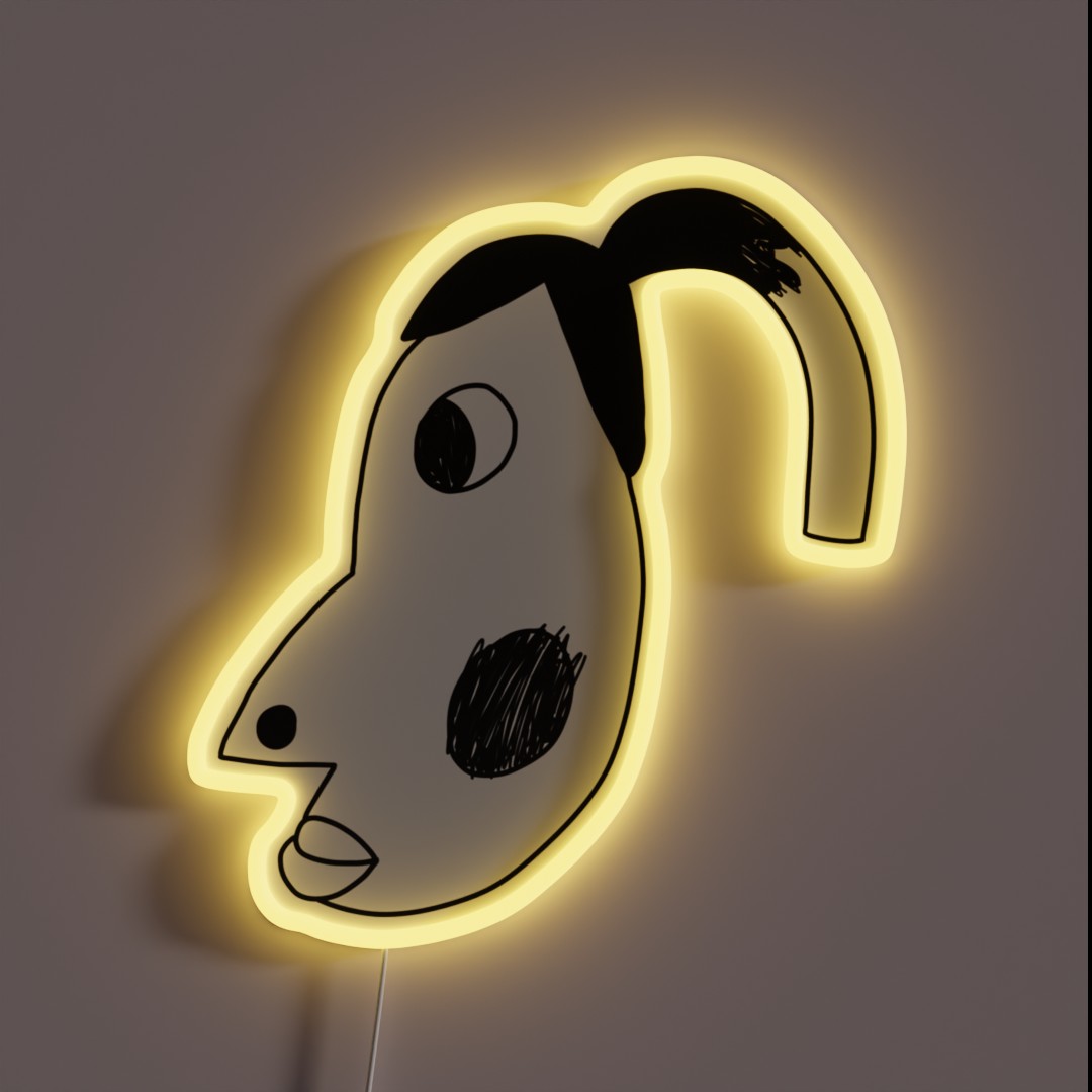 Hyperpigmentation Mom Portrait Meme RGB Neon Sign Hyperpigmentation Mom Portrait Meme RGB Neon Sign