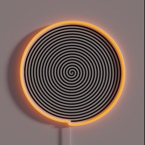 Hypnosis Look Into My Eyes Trippy Visual Illusion Black And White RGB Neon Sign