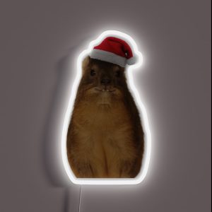Hyrax Christmas Meme Dassie Rock Hyrax Cute Vampire Potato RGB Neon Sign