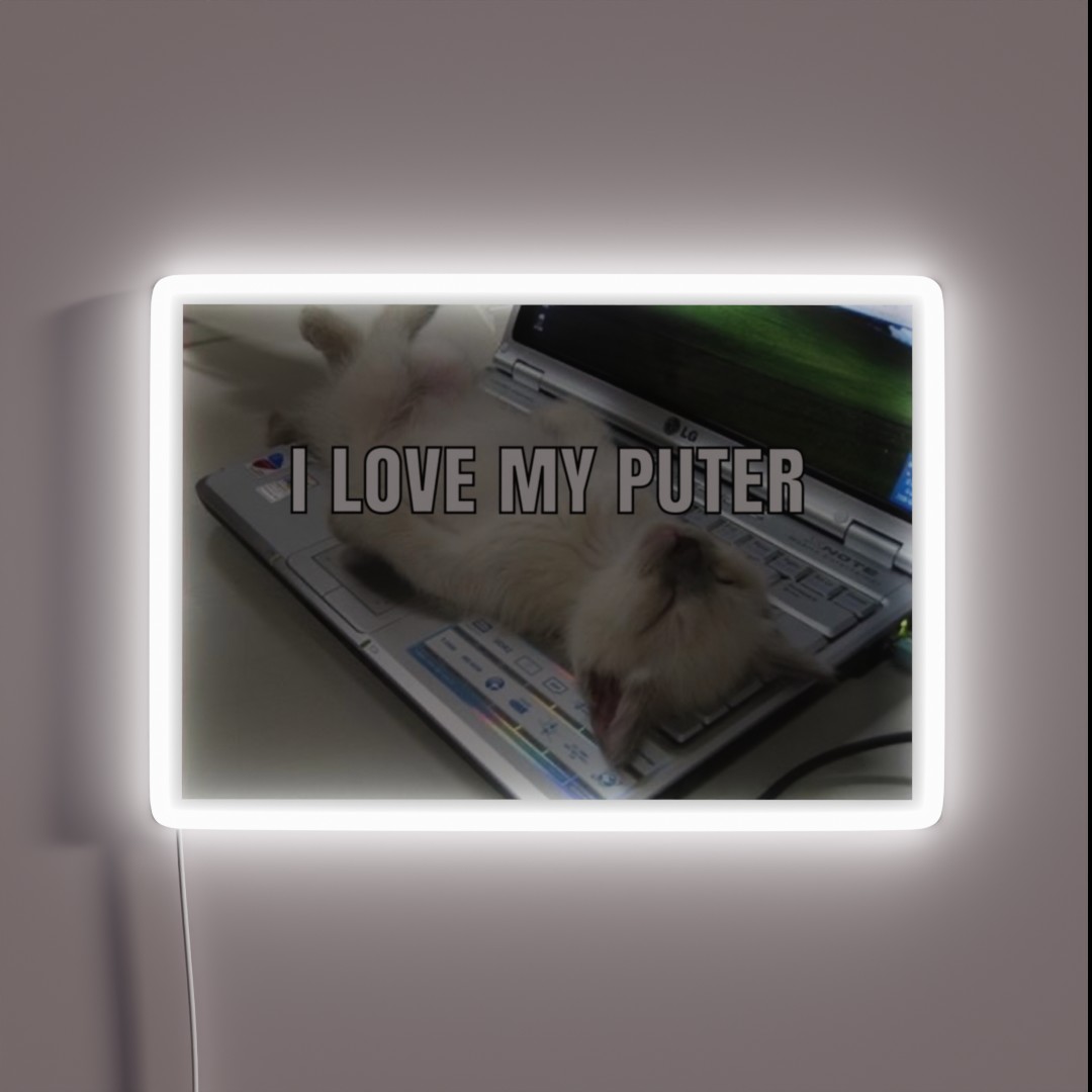 I 3 My Puter RGB Neon Sign I 3 My Puter RGB Neon Sign