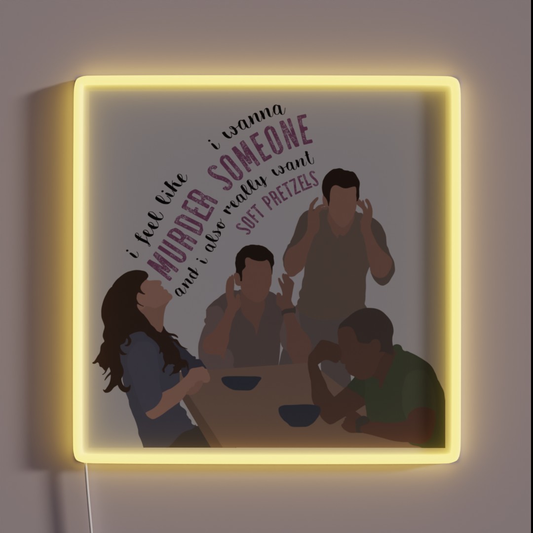 I Also Really Want Soft Pretzels RGB Neon Sign I Also Really Want Soft Pretzels RGB Neon Sign