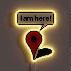 I Am Here Google Maps RGB Neon Sign