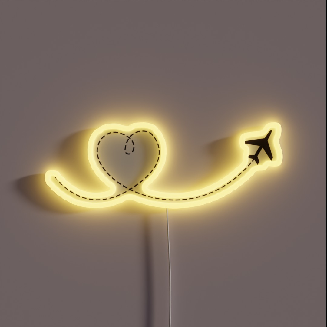 I Am Love To Travel Around World RGB Neon Sign I Am Love To Travel Around World RGB Neon Sign