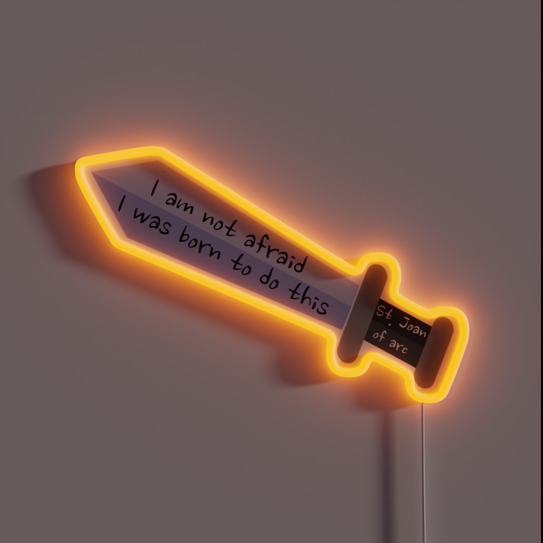 I Am Not Afraid I Was Born To Do This RGB Neon Sign I Am Not Afraid I Was Born To Do This RGB Neon Sign