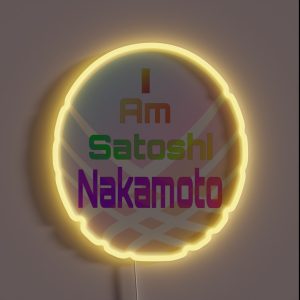 I Am Satoshi Nakamoto On Demand RGB Neon Sign