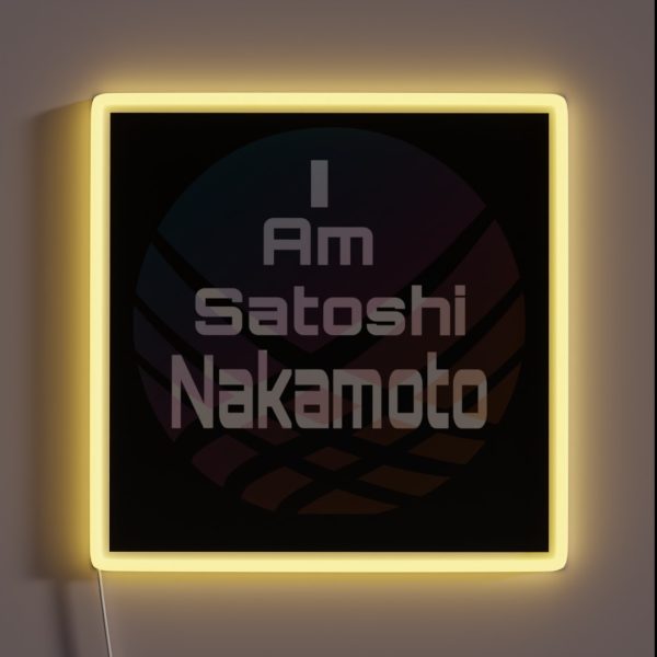 I Am Satoshi Nakamoto On Demand RGB Neon Sign