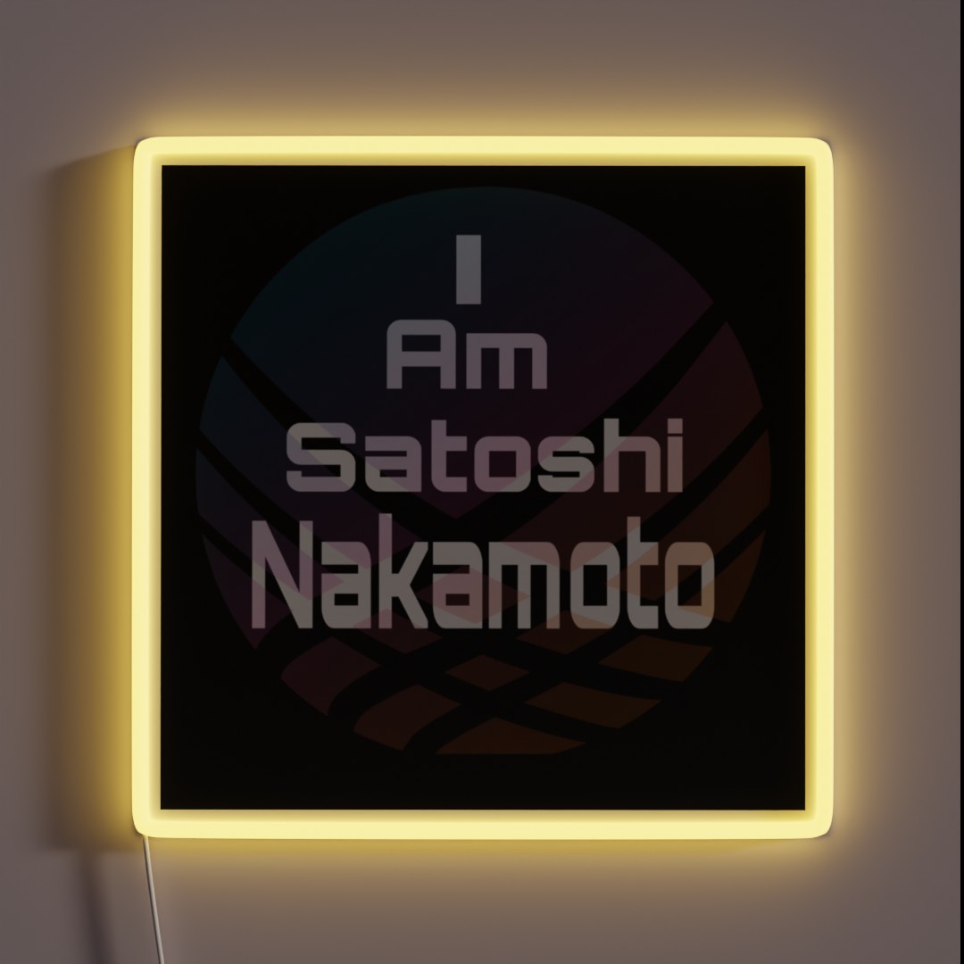 I Am Satoshi Nakamoto On Demand RGB Neon Sign I Am Satoshi Nakamoto On Demand RGB Neon Sign