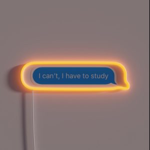 I Can T I Have To Study RGB Neon Sign