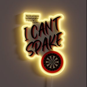 I Can T Spake Wayne Mardle Iconic Saying Black Lettering RGB Neon Sign