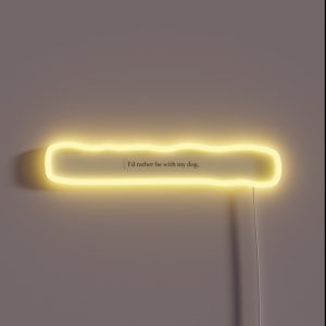 I D Rather Be With My Dog RGB Neon Sign