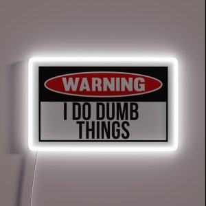 I Do Dumb Things RGB Neon Sign