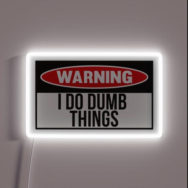 I Do Dumb Things RGB Neon Sign