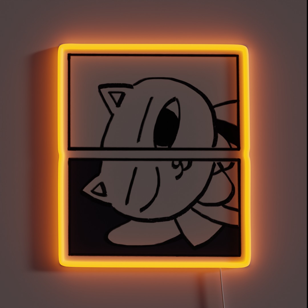 I Draw Some Nekojiru Half Asleep Cat Soup RGB Neon Sign I Draw Some Nekojiru Half Asleep Cat Soup RGB Neon Sign