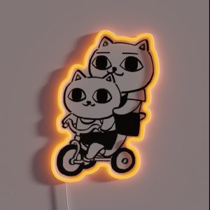 I Draw Some Nekojiru Sharing Bike Cat Soup Manga 04 RGB Neon Sign I Draw Some Nekojiru Sharing Bike Cat Soup Manga 04 RGB Neon Sign