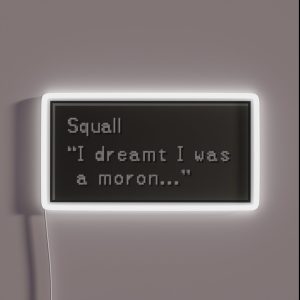 I Dreamt I Was A Moron Squall Leonhart Dialogue Box RGB Neon Sign
