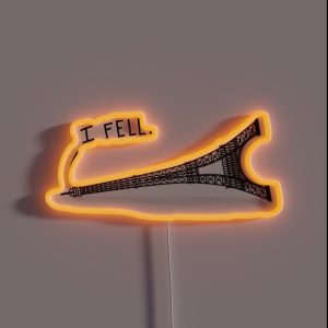 I Fell Tower Funny French Pun RGB Neon Sign