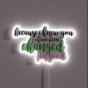 I Have Been Changed For Good Wicked RGB Neon Sign