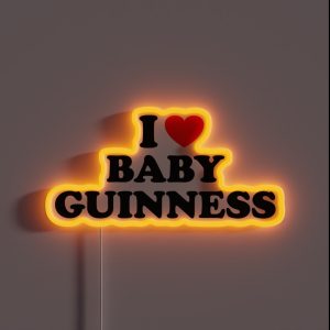 I Heart Baby Guinness RGB Neon Sign
