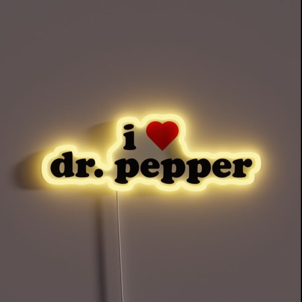I Heart Dr Pepper RGB Neon Sign