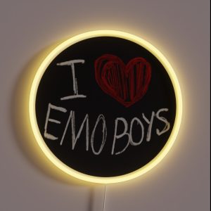 I Heart Emo Boys RGB Neon Sign