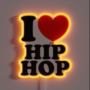 I Heart Hip Hop RGB Neon Sign I Heart Hip Hop RGB Neon Sign