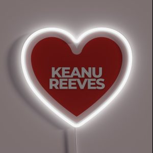 I Heart Keanu Reeves RGB Neon Sign I Heart Keanu Reeves RGB Neon Sign
