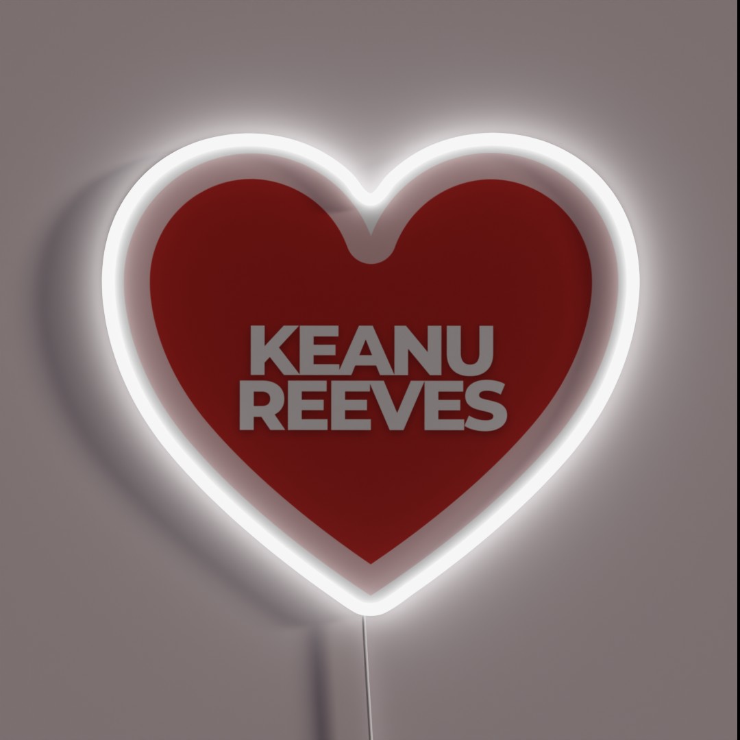 I Heart Keanu Reeves RGB Neon Sign I Heart Keanu Reeves RGB Neon Sign