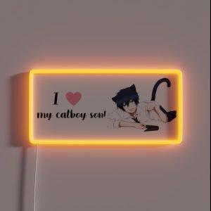I Heart My Catboy Son RGB Neon Sign