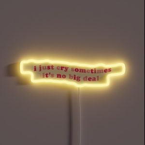 I Just Cry Sometimes It S No Big Deal RGB Neon Sign