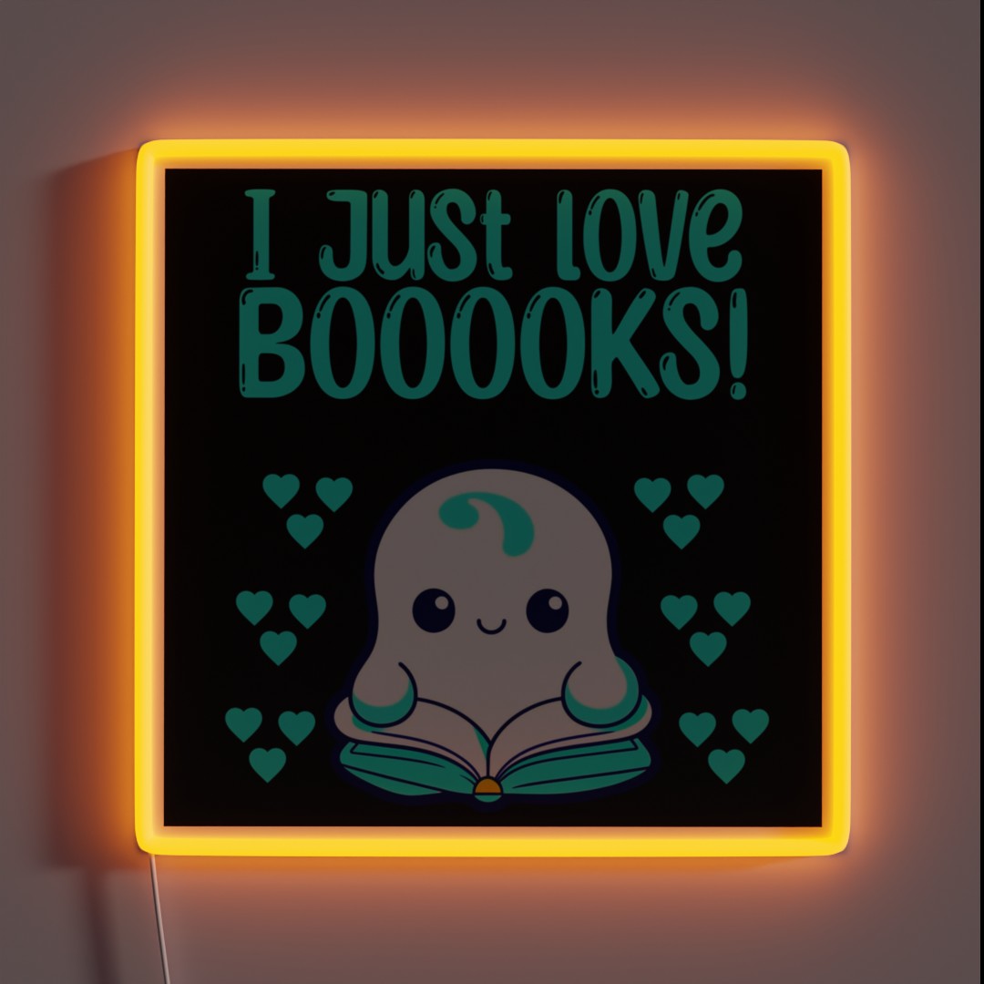 I Just Love Booooks RGB Neon Sign I Just Love Booooks RGB Neon Sign