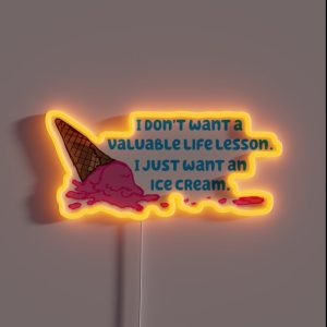 I Just Want An Ice Cream RGB Neon Sign I Just Want An Ice Cream RGB Neon Sign