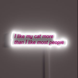I Like My Cat More RGB Neon Sign