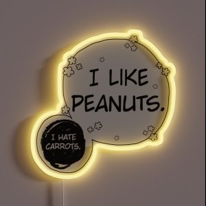 I LIKE PEANUTS RGB Neon Sign I LIKE PEANUTS RGB Neon Sign