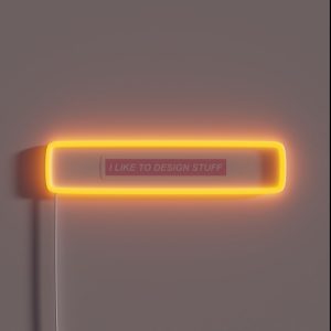 I LIKE TO DESIGN STUFF RGB Neon Sign