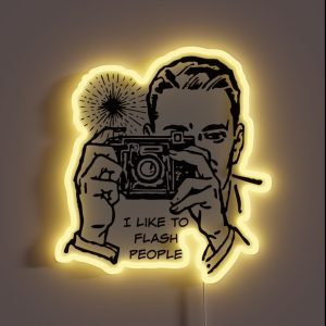 I Like To Flash People Photographer Gift With Double Entendre RGB Neon Sign