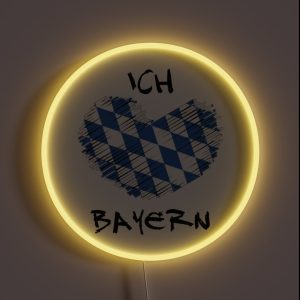 I Love Bavaria Perfect Gift For The German Bavarian Patriot Also Nice For The Octoberfest And Many Other Occasions RGB Neon Sign I Love Bavaria Perfect Gift For The German Bavarian Patriot Also Nice For The Octoberfest And Many Other Occasions RGB Neon Sign