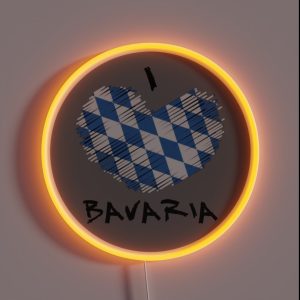 I Love Bavaria RGB Neon Sign I Love Bavaria RGB Neon Sign