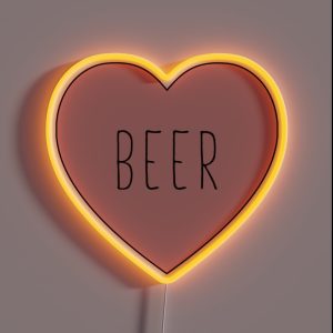 I Love Beer Heart Black Variant RGB Neon Sign I Love Beer Heart Black Variant RGB Neon Sign
