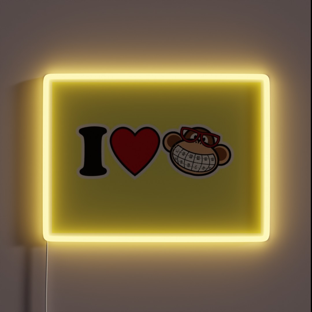 I Love Bobby Jack RGB Neon Sign I Love Bobby Jack RGB Neon Sign