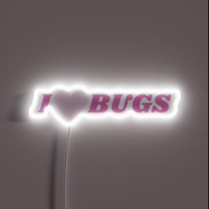 I Love Bugs RGB Neon Sign