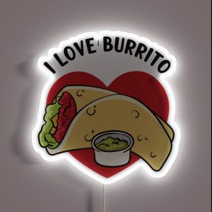 I Love Burrito RGB Neon Sign