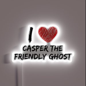 I Love Casper The Friendly Ghost RGB Neon Sign