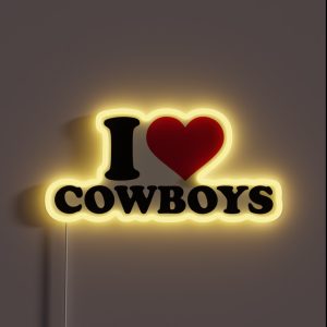 I Love Cowboys RGB Neon Sign