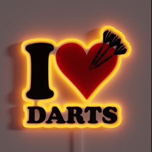 I Love Darts RGB Neon Sign