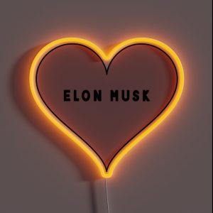 I Love Elon Musk Heart RGB Neon Sign I Love Elon Musk Heart RGB Neon Sign