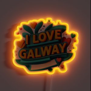 I Love Galway Galway City RGB Neon Sign
