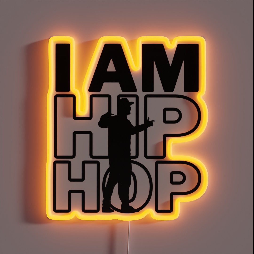 I Love Hip Hop RGB Neon Sign I Love Hip Hop RGB Neon Sign