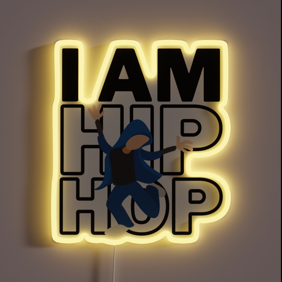 I Love Hip Hop RGB Neon Sign I Love Hip Hop RGB Neon Sign